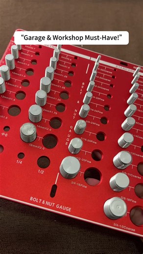 This is the most useful thing I’ve ever bought for my garage! This is a thread checker gauge and you can use it to identify the size and thread pitch of any nut or bolt! It has both standard and metric sizes and is so helpful! #threadchecker #hardware #garage #mechanic #nutsandbolts cj