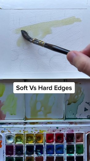 Foreground vs Background Edges in Watercolor Painting