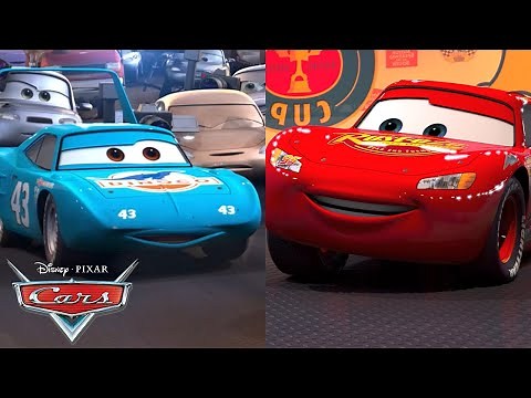 Strip "The King" Weathers Gives Lightning McQueen Advice | Pixar Cars | ‪@disneyjr‬