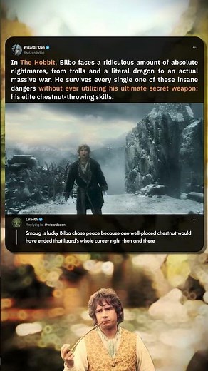 In The Hobbit, Bilbo faces a ridiculous amount of absolute nightmares, from trolls and a literal