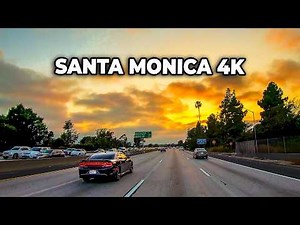 Los Angeles Driving Tour 4K - Driving Downtown LA California To Santa Monica