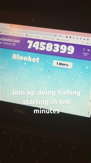 Blooket join up code is 7458339 starting in ten minutes