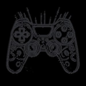 Outline Sketch Video Game Controller Coloring Page Drawing Vector PNG Images | PNG Free Download - Pikbest