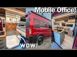 This Campervan has a MOBILE OFFICE and HIDDEN SHOWER!!! 2024 Van Tour #vanlife