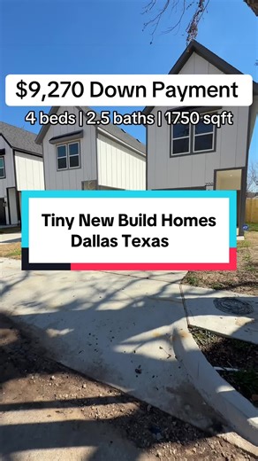 Take A Tour inside Affordable Tiny New Construction Homes located in Dallas Texas #texashomes #dallashomes #texasrealestate #dallasrealtor #homesforsale🏠🔑
