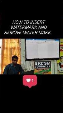 HOW TO INSERT WATERMARK AND REMOVE WATER MARK.