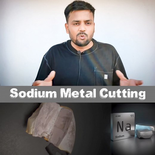 Sodium Metal Cutting || Which Metal Can Be Cut With A Knife || #Sodium #science #sciencefacts #sciencefactslover #physicsexperiment | Aayu Physics