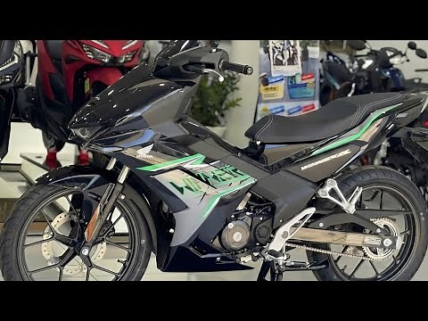 2026 New Honda Underbone Winner R Black Green Color Review and Walkaround