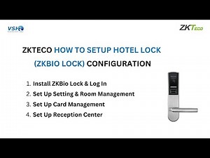 HOW TO SETUP HOTEL LOCK (ZKBIO LOCK) 2024 ?