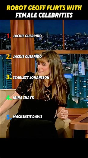 ROBOT GEOFF FLIRTS WITH FEMALE CELEBRITIES #youtube #funny