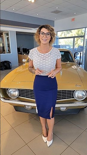 Amber and her classics! #saleshumor #dealershiplife #classiccars #copo #camaro #amberrenee