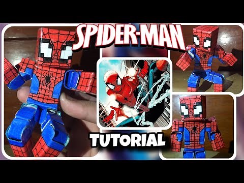 How to make Spider-Man Papercraft Minecraft Articulated Spider-Man Figure