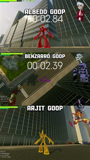 Arjit Goop vs Benzarro Goop vs Albedo Goop Jump Test Ben 10 Game #shorts #highrpmshorts #ben10