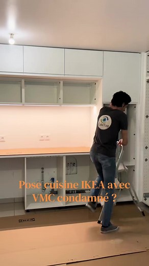 Installation de Cuisine IKEA avec VMC Condamnée