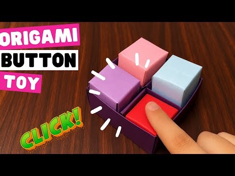 NO glue, NO tape, NO cuts, seriously | How to make origami button toy | origami pop it