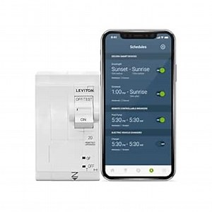 Leviton 2nd Gen Smart Circuit Breaker with Remote Control, GFCI, 2-Pole 20 Amp, 120/240-Volt and 120/208-Volt, 10kA Interrupt Rating, LB220-GST
