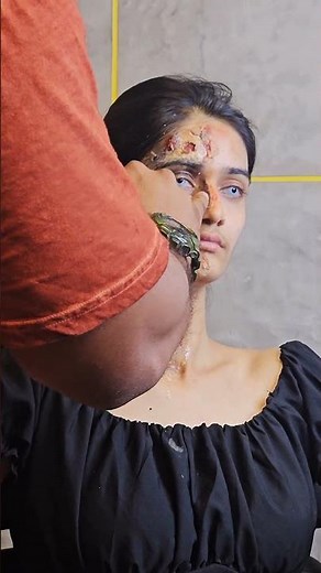 INSANE Horror Prosthetic Makeup Transformation 😱 | Workshop Demo Look”#shorts