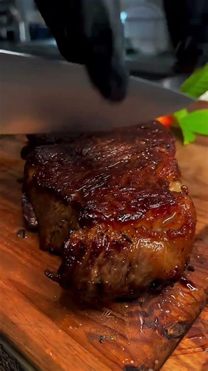 Insanely juicy, perfectly reverse-seared medium-rare steak!