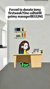 My Manager Forced Me to Donate… So I Called HR 😳💀 #shorts #funny #animation #work #usa
