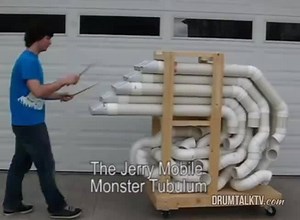 Check out "The Jerry Mobile Monster Tubulum"! What would YOU play on something like this? You can see all our interview episodes with today's biggest artists, educators and makers of gear in drumming at www.drumtalktv.com #drummer | Drum Talk TV