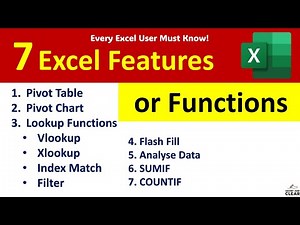 7 Excel Amazing Features or Functions | Learn Microsoft Excel from Basics