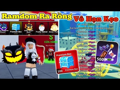 [BloxFruit] I randomly got a Dragon with Unlimited BUG Candy, Premium Box, and Limited Edition Fr...