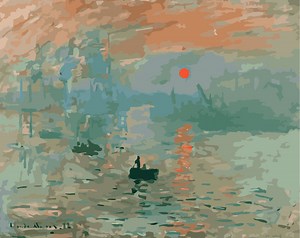 Peinture par numéros - Monet Impression Soleil Levant – Figured'Art
