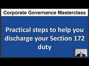 Webinar - Implementing Section 172 of the UK Companies Act 2006