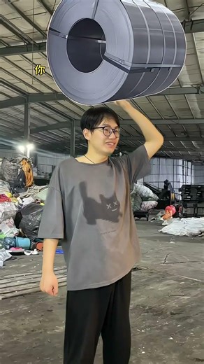 Unbelievable! Man Lifts 12-ton Steel Coil Like a Pro! SteelCoil AmazingStrength XiaoHu