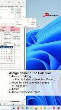 How do I make my Excel calendar pop up? - Excel Tips and Tricks #shorts
