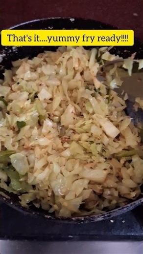 Lunch Box కోసం Perfect Cabbage Fry 😍 Easy & Quick Recipe #shorts #food