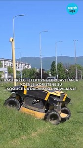 Jeste vidjeli kako smo se modernizirali?! 👏 Robotske kosilice na daljinsko upravljanje ubržavaju i olakšavaju posao radnicima Zrinjevca u uređivanju zelenih površina grada. 💚 | Zagreb.info