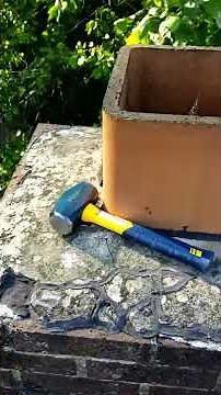 Repairing a concrete chimney crown pt 4