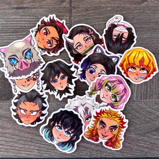 Demon Slayer Sticker Packs - Etsy