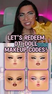 Redeem the DTI DOLL MAKEUP CODES with me! 😍💄 #dresstoimpress #dti #roblox #shorts