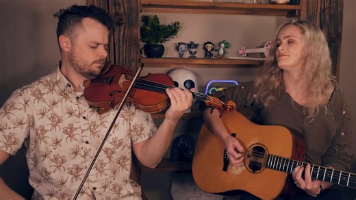Interpreting a viral gaming song on violin and guitar