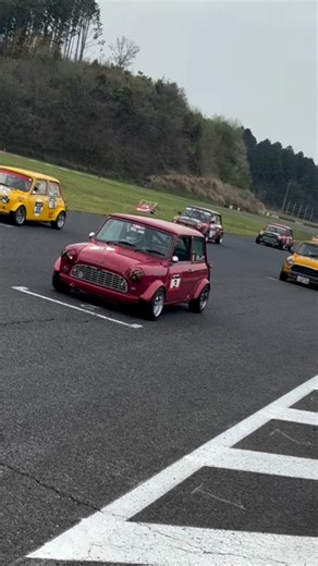 Best start of a Mini race ever? #race #racecars #minicooper #classicmini #racecar #mini #track #fyp