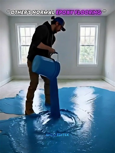 other's normal epoxy flooring vs this guy ☠️ #trollface #respect #trending