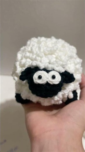 Crochet A Cute Lamb In Less Than 10 Minutes! 🐑 #shorts