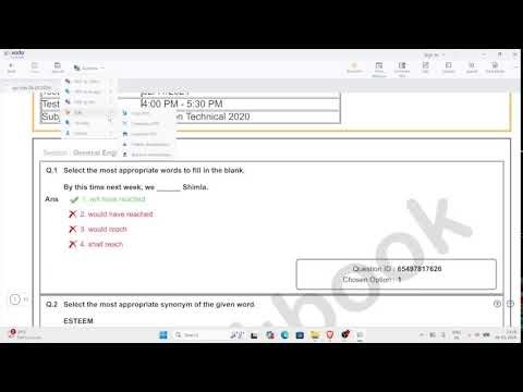 MTS English paper solution 2021