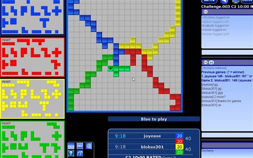 【blokus】实战直播joyeuse vs blokus301