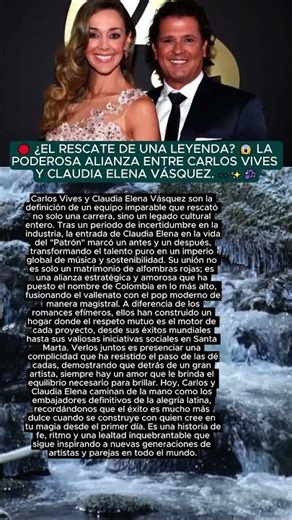 🔴¿Ella salvó su carrera?💍La increíble historia de Carlos Vives y Claudia Elena:Más que un matrimonio