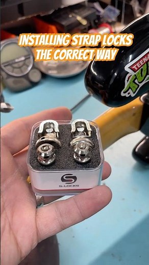 How to install strap locks on your guitar without damaging the finish #straplocks #guitarupgrades