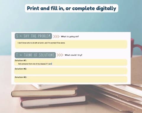 STEPS Problem Solving Worksheet for Kids Teens (fillable PDF) - Etsy