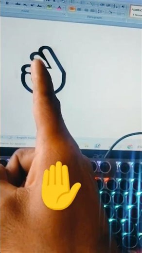 how to make a symbol ✋ in ms word #handmade #hand
