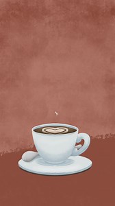 Download A cup of hot coffee with steam rising on air. Coffee drink motion graphic animation. for free