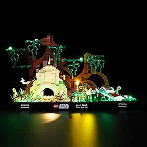 Kyglaring LED Lighting Kit Only Lights Set Designed for Lego Star Wars Dagobah Jedi Training Diorama 75330 Model Building Kit - Without Lego Set (Classic Version)