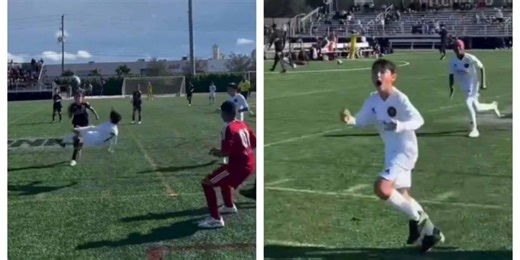 Mateo Messi metió un golazo de chilena en las inferiores del Inter Miami