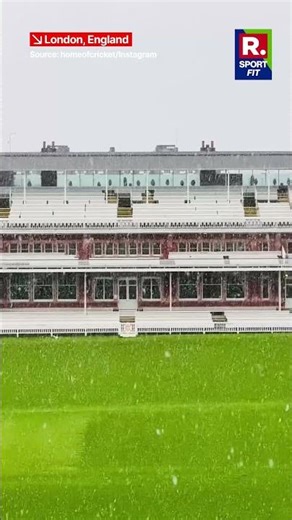 Scenic Snow at Lord's Cricket Ground Before Australia vs England