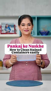 1.2M views · 4.5K reactions | Pankaj ke Nuskhe: How to Clean Stained Containers easily Cleaning dirty and stained plastic tiffin boxes and containers can be a little tricky. If you scrub it hard, it leaves scratches! But try out this simple Nuskha, my kitchen hack to clean it effortlessly! . #pankajbhadouria #pankajkenuskhe #tips #tricks #hacks #containers #cleaning #effortless #stains #tipsandtricks #kitchenhacks | MasterChef Pankaj Bhadouria | Facebook